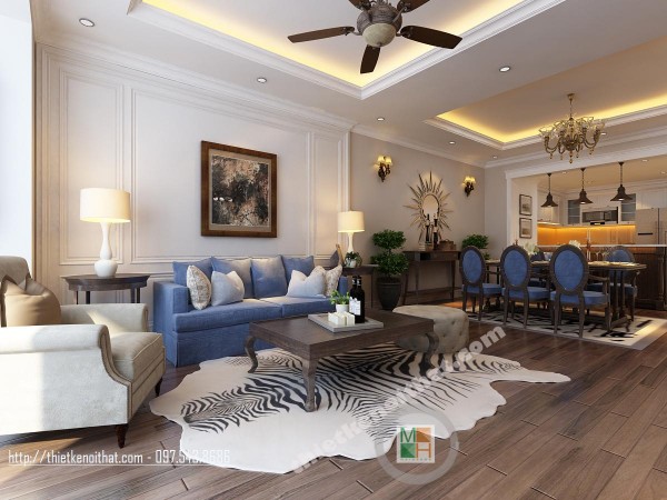 Thiết kế nội thất chung cư tân cổ điển tại Royal City