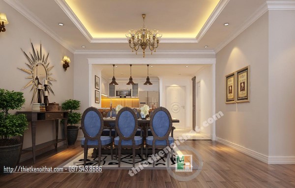 Thiết kế nội thất chung cư tân cổ điển tại Royal City