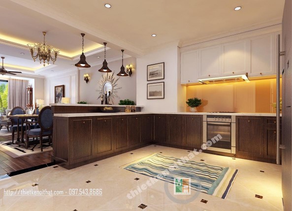 Thiết kế nội thất chung cư tân cổ điển tại Royal City