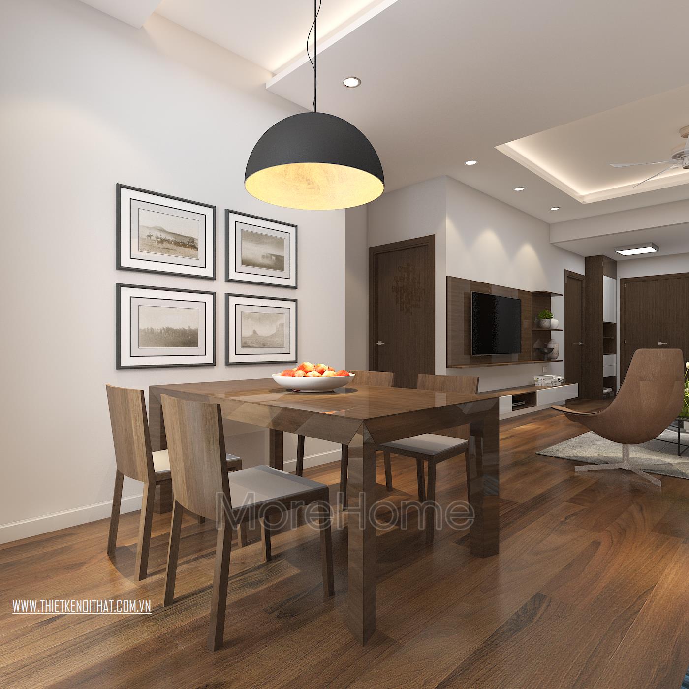 thiết kế nội thất chung cư 85m2