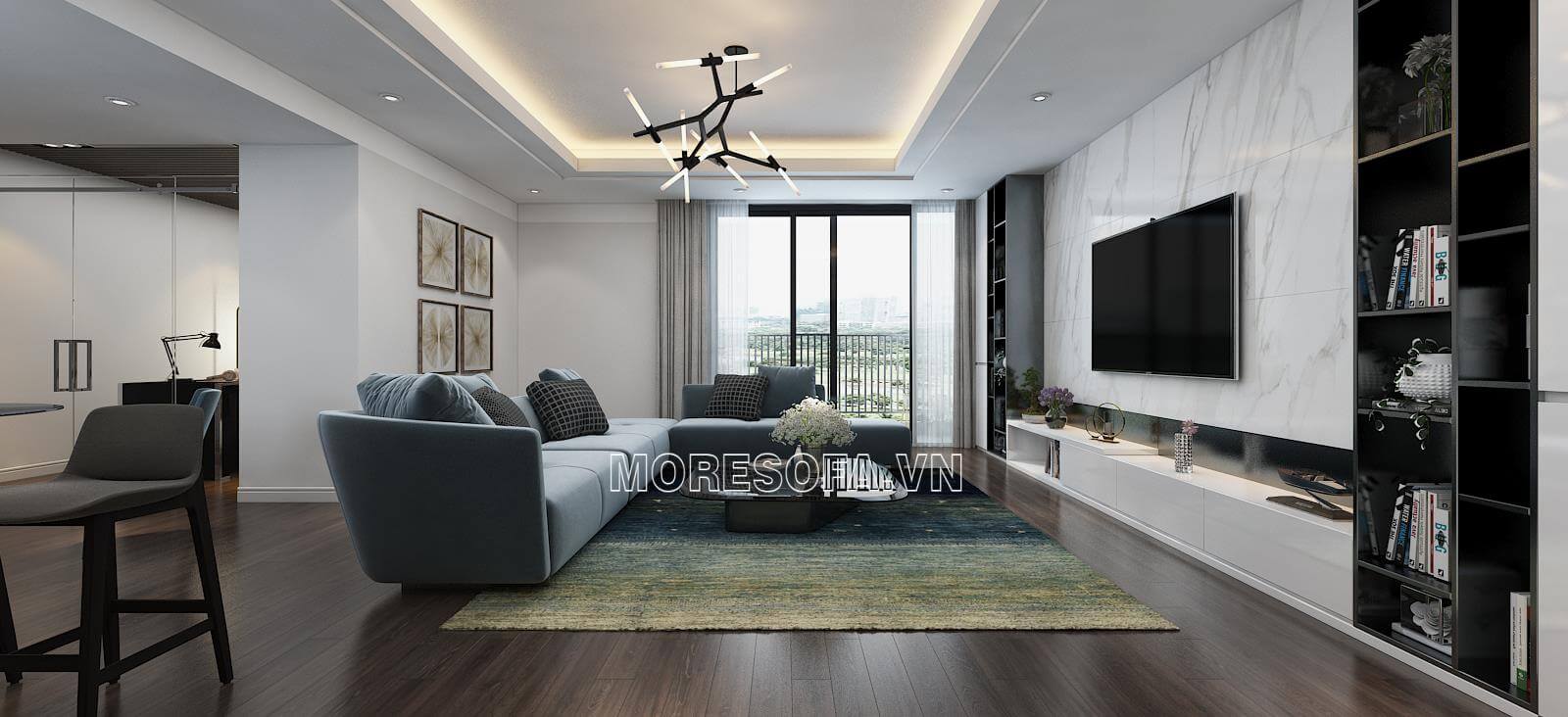 Sofa đẹp tại hà nội - Mẫu sofa hiện đại đẹp cho phòng khách nhà biệt thự, nhà chung cư Thiết kế nội thất