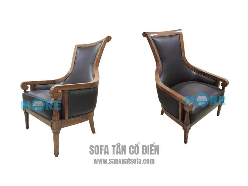 Sofa đơn Tân cổ điển kết hợp hoàn hảo giữa phòng cách cổ điển pha lẫn hiện đại. Thiết kế nội thất