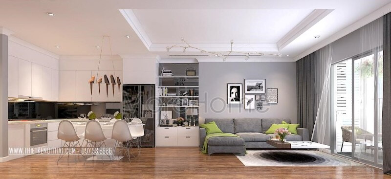 Thiết kế nội thất căn hộ Park hill hiện đại thiết kế chung cư nhỏ