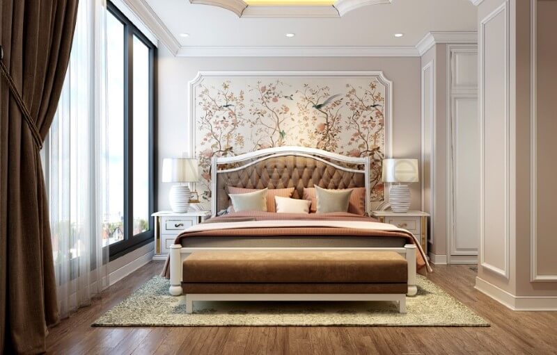 Thiết kế phòng ngủ chung cư tân cổ điển Thiết kế phòng ngủ chung cư tân cổ điển