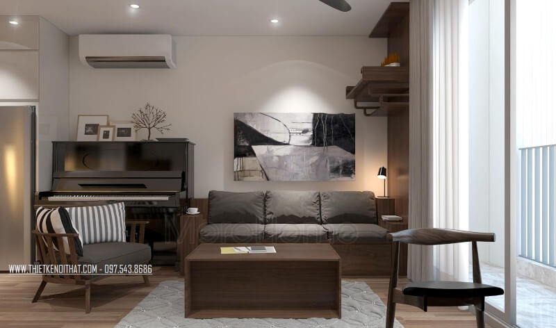 Trang trí nội thất phòng khách chung cư sang trọng với sofa văng hiện đại thiết kế chung cư hiện đại