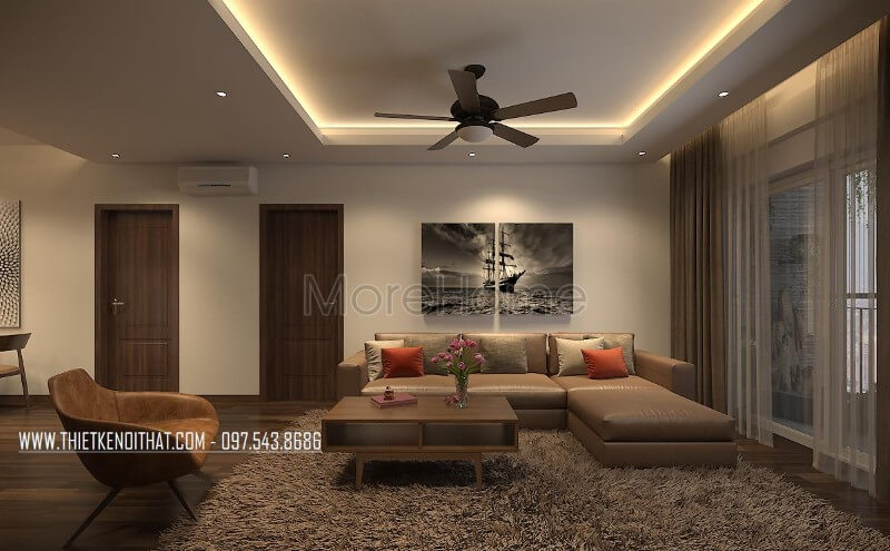 Nội thất phòng khách chung cư được thiết kế đẹp mà đơn giản Thiết kế nội thất phòng khách chung cư hiện đại, đẹp