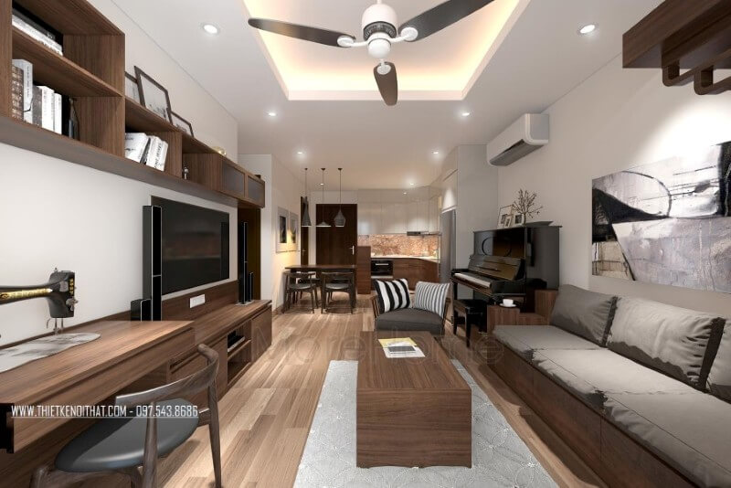 Mẫu thiết kế nội thất chung cư Home City phong cách nội thất hiện đại trẻ trung và năng động Thiết kế chung cư phong cách hiện đại đẹp