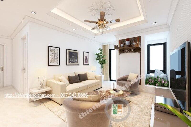 Thiết kế nội thất chung cư Royal City cao cấp phong cách hiện đại Thiết kế chung cư phong cách hiện đại đẹp