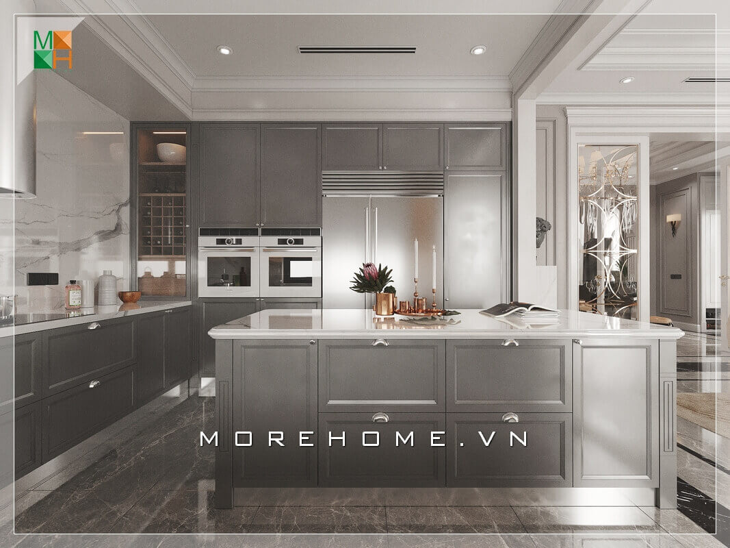 Thiết kế nội thất phòng bếp hiện đại, tiện nghi, sang trọng cho biệt thự, nhà phố. Thiết kế phòng bếp chung cư