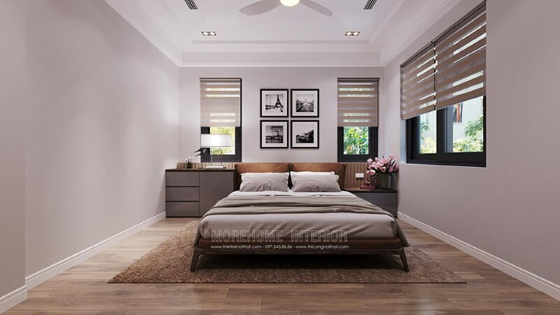 Nội thất phòng ngủ gỗ tự nhiên Nội thất phòng ngủ chung cư gỗ tự nhiên