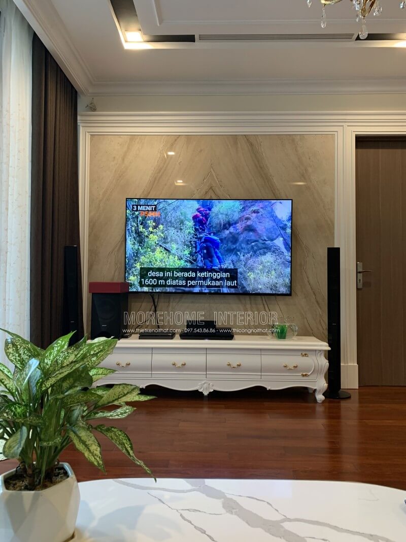 Trang trí nội thất phòng khách chung cư Vinhomes Nguyễn Chí Thanh Trang trí nội thất chung cư trẻ trung, sang trọng và đẳng cấp