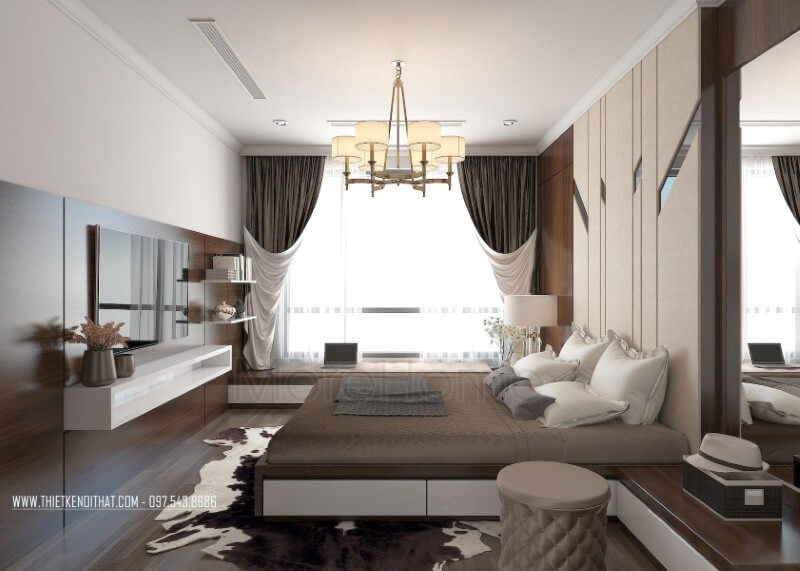 Hình ảnh mẫu thiết kế nội thất phòng ngủ chung cư sang trọng, cuốn hút Hình ảnh mẫu thiết kế nội thất phòng ngủ chung cư sang trọng, cuốn hút