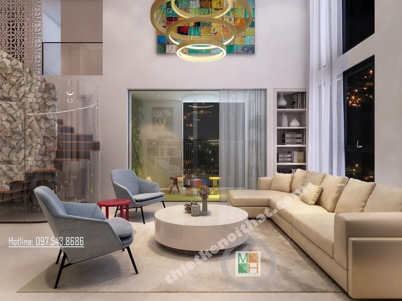 Mẫu sofa bọc da được làm với khung gỗ tự nhiên chắc chắn mang lại sự vững chãi, chắc chắn cho người ngồi