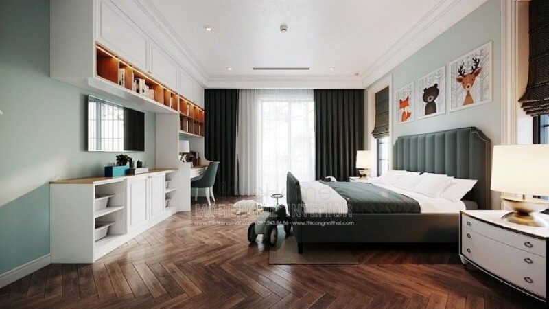 Mẫu giường ngủ đẹp, sinh động cho phòng con
