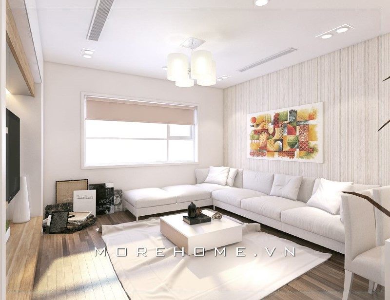 Với gam màu chủ đạo là sáng mẫu thiết kế phòng khách chung cư hiện đại luôn là sự ưu tiên hàng đầu của mọi hộ gia đình.