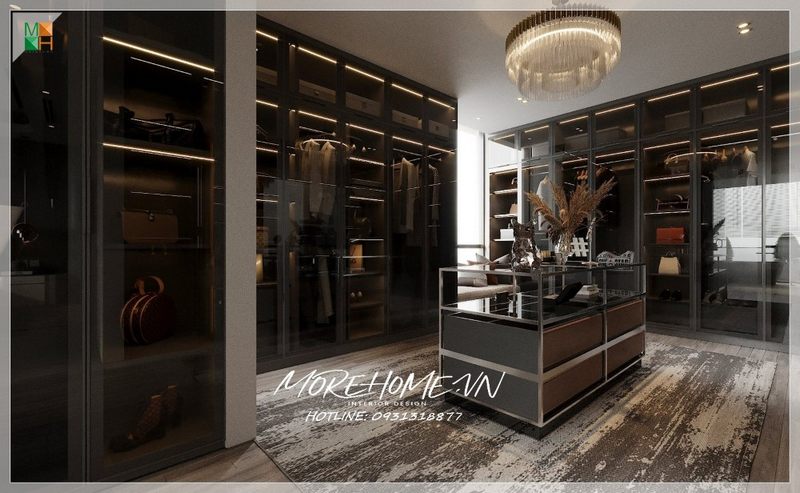 thiết kế tủ áo cánh kính hiện đại