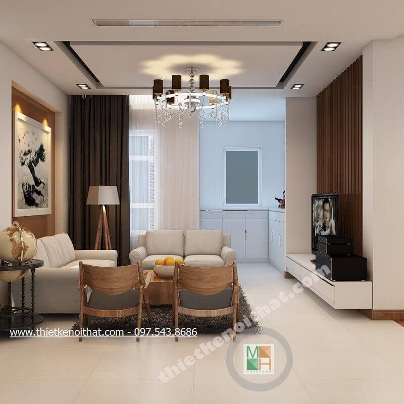 Mẫu sofa bọc vải hiện đại cho phòng khách đẹp, ấn tượng