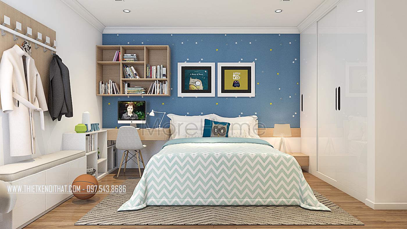Thiết kế căn hộ chung cư 4 phòng ngủ Thiếtkếcănhộchun...