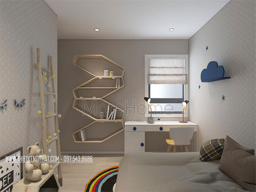 Thiết kế nội thất phòng ngủ chung cư sáng tạo giải tỏa không gian